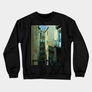 View from the Balcony in El Raval - Barcelona Crewneck Sweatshirt